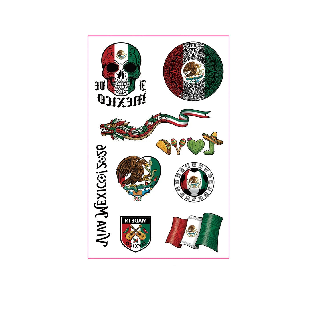 National Flag Tattoo Sticker for Football Games Face Sticker Temporary Body Art Decal for Sports Events