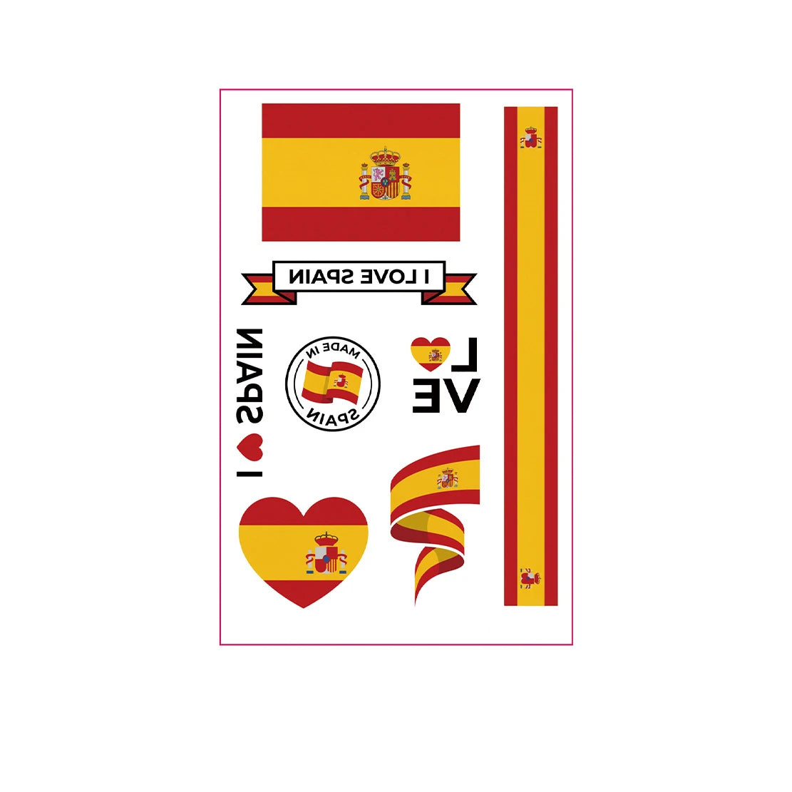 National Flag Tattoo Sticker for Football Games Face Sticker Temporary Body Art Decal for Sports Events
