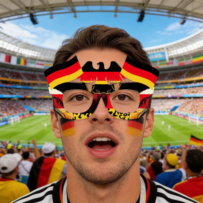 2026 World Football Competition Flag Eyeglass Frames, Soccer Fans Cheering Props for Cheerleading