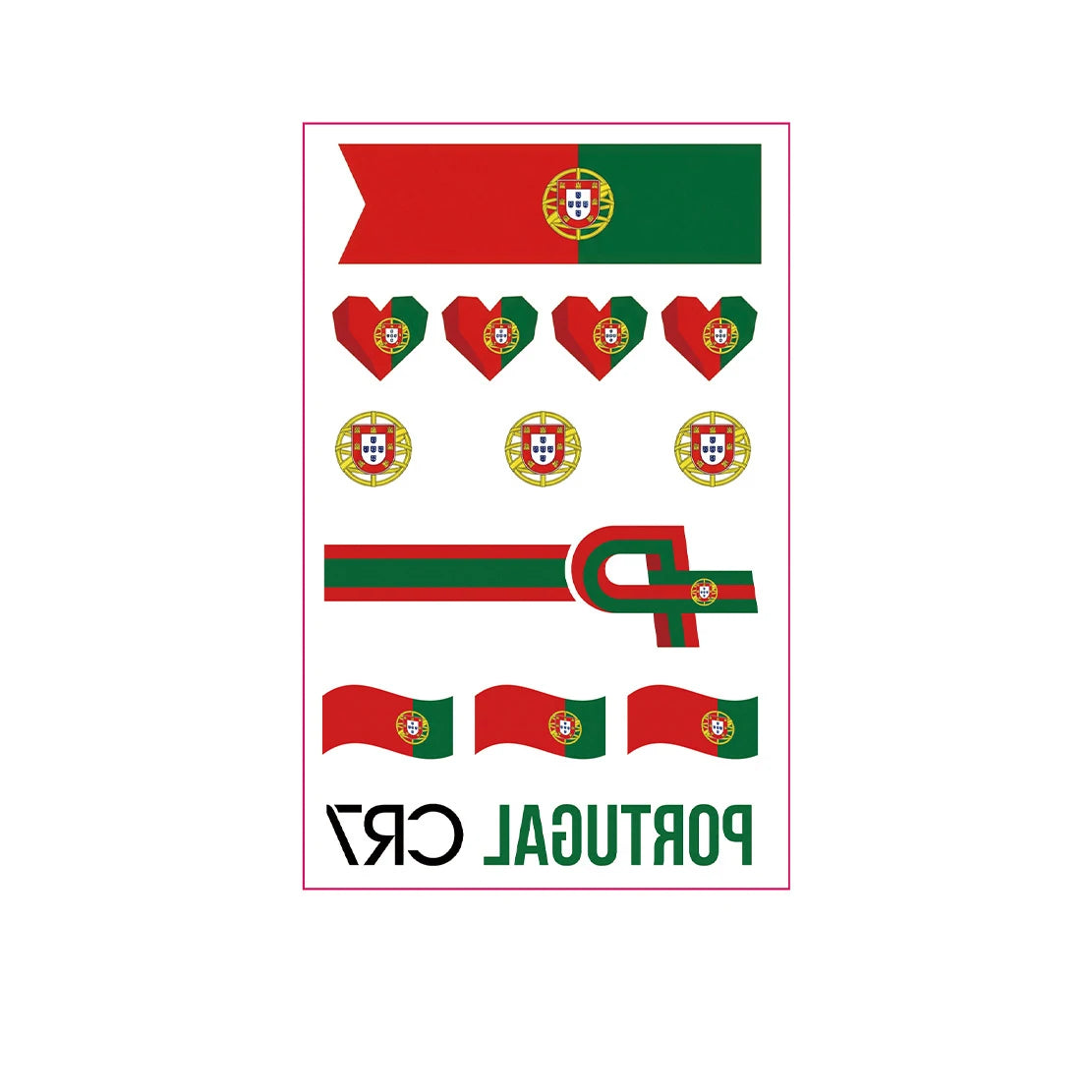 National Flag Tattoo Sticker for Football Games Face Sticker Temporary Body Art Decal for Sports Events