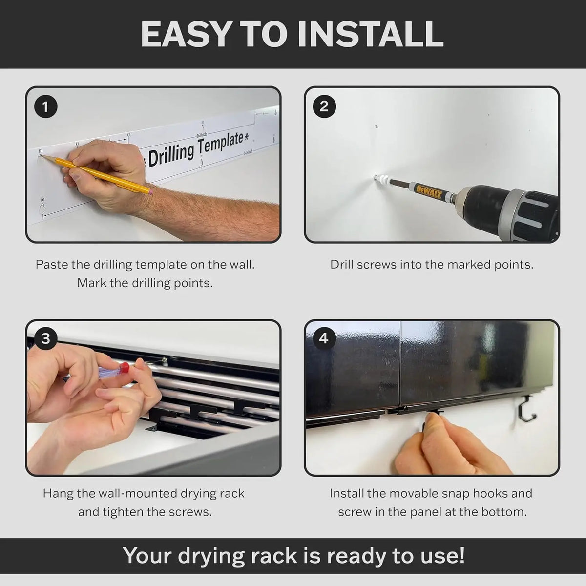 Wall Mounted Drying Rack