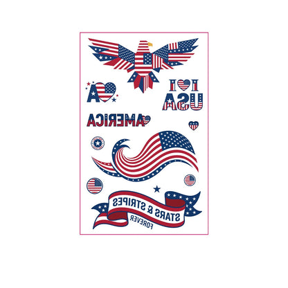 National Flag Tattoo Sticker for Football Games Face Sticker Temporary Body Art Decal for Sports Events