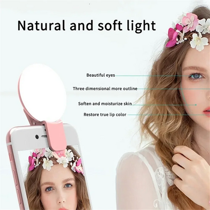 Portable LED Light Mobile Phone Mini Selfie Fill Light Make Up Adjustable Phone Lamp For Smartphone Universal Iphone Accessories