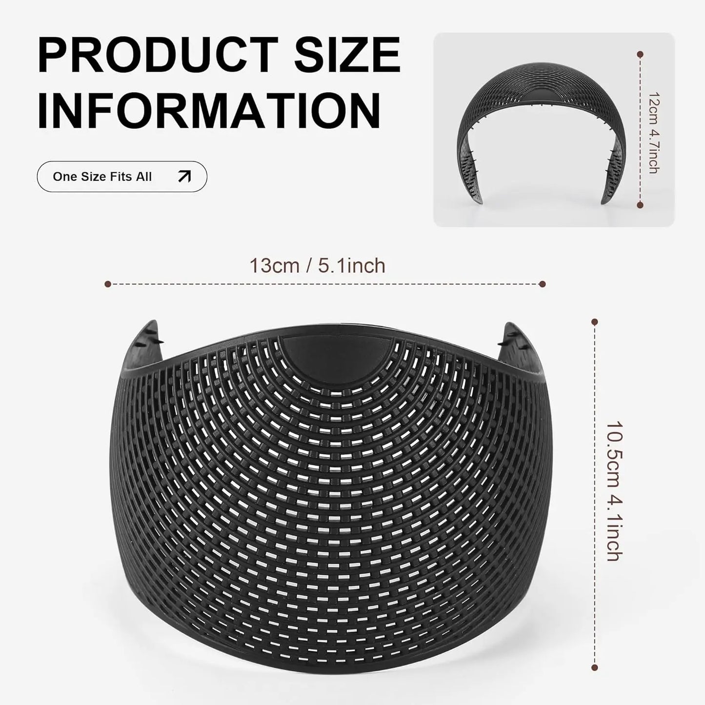 Hijab Hair Grip Band with Micro Dots, TPEE Elastic Non-Slip Headband Holds Hair,Comfortable Base Layer for Daily,Prayer,Sports