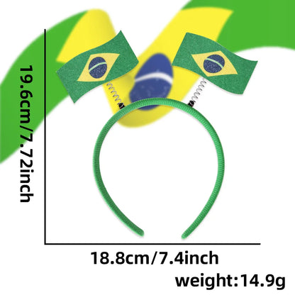 2026 World Football Festival Party Decor - Football Fans Cheer - Various Countries National Flag Headband Hair Hoop