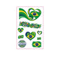 National Flag Tattoo Sticker for Football Games Face Sticker Temporary Body Art Decal for Sports Events