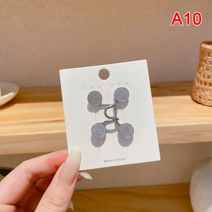 Women's Brooch Set Tighten Waist Brooches for Women Skirt Pants Jeans Adjustable Waist Clip Metal Pins Clothing Accessories
