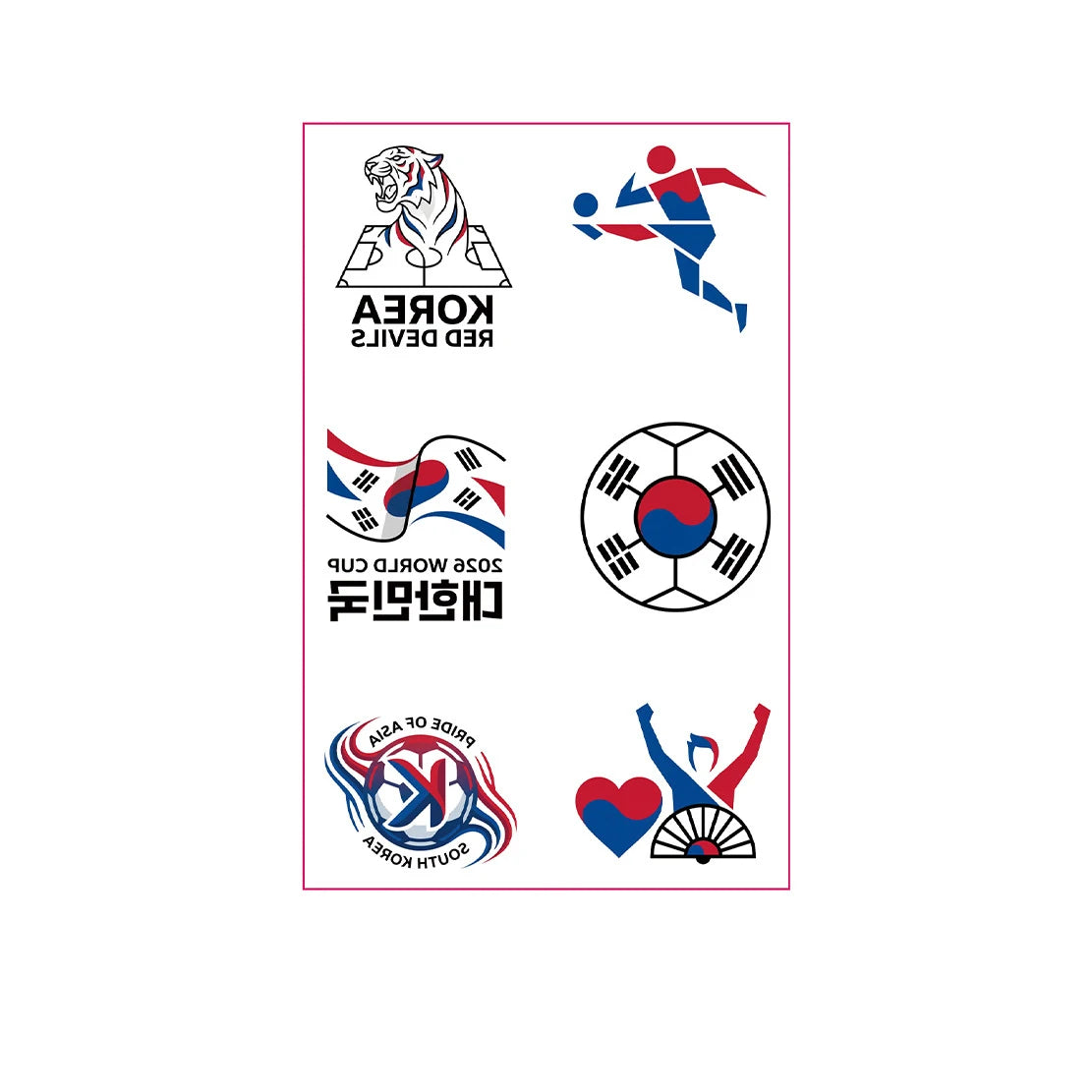 National Flag Tattoo Sticker for Football Games Face Sticker Temporary Body Art Decal for Sports Events