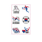 National Flag Tattoo Sticker for Football Games Face Sticker Temporary Body Art Decal for Sports Events