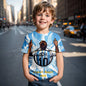 3D Print Messi Football for 2-14 Years Old Summer 2024 Kids Clothes Cool T-shirts for Children Stich Boys Children's Clothing