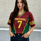 2026 Women Cheerleaders PORTUGAL NO.7 Y2k Tops men women Soccer O-Neck Short Sleeve Jersey T-Shirt Casual Tees Hip Hop T-Shirt