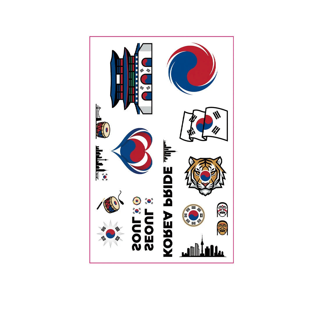 National Flag Tattoo Sticker for Football Games Face Sticker Temporary Body Art Decal for Sports Events