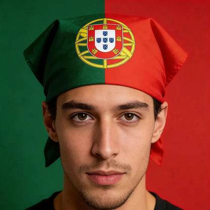National Flag Printed Bandana Multi-Use Square Scarf for Sports Fans Sports Events Cheerleading Headband Headwrap Hairband
