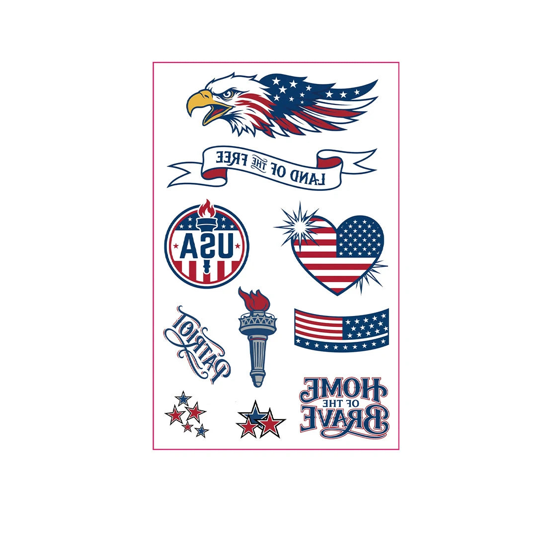 National Flag Tattoo Sticker for Football Games Face Sticker Temporary Body Art Decal for Sports Events