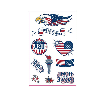 National Flag Tattoo Sticker for Football Games Face Sticker Temporary Body Art Decal for Sports Events