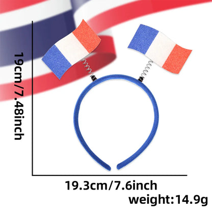 2026 World Football Festival Party Decor - Football Fans Cheer - Various Countries National Flag Headband Hair Hoop