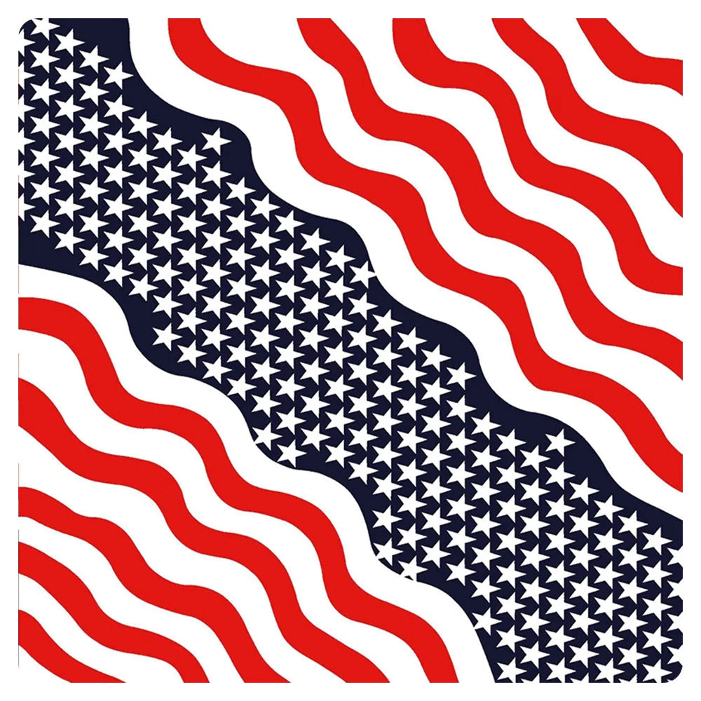 National Flag Printed Bandana Multi-Use Square Scarf for Sports Fans Sports Events Cheerleading Headband Headwrap Hairband