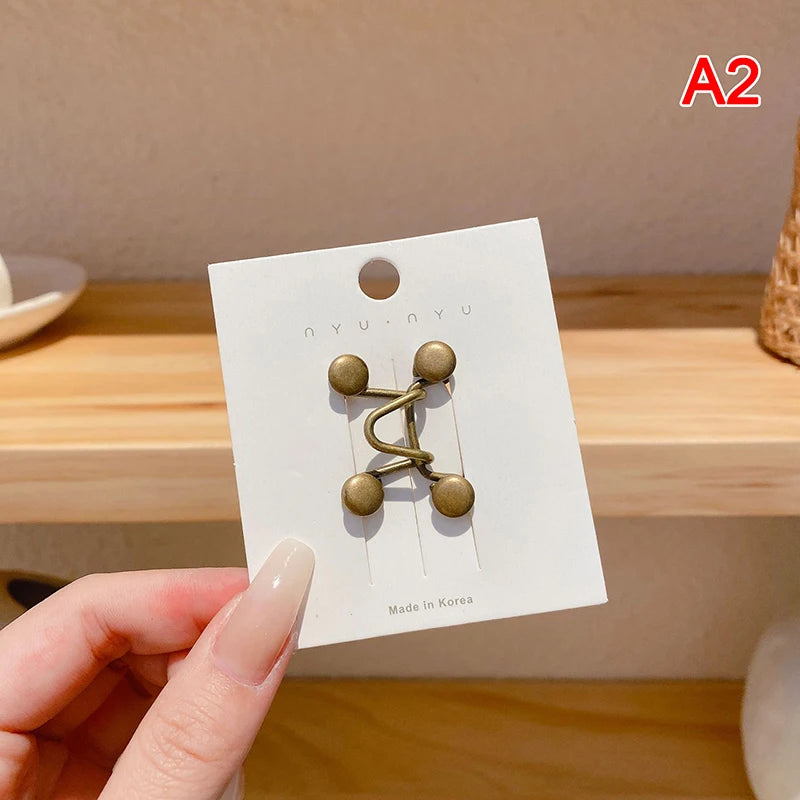 Women's Brooch Set Tighten Waist Brooches for Women Skirt Pants Jeans Adjustable Waist Clip Metal Pins Clothing Accessories