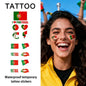 Portugal Flag Temporary Tattoo Sticker, Long-lasting and Waterproof, Festival, Football, Soccer Fan Face Stickers, Arm, Face
